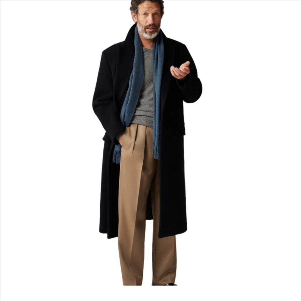 J. Crew Men's Black Trench Coat